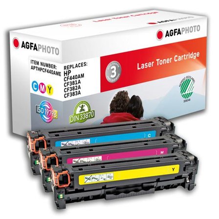AGFAPHOTO 3-pack - gul, cyan, magenta - compatible - tonerpatron (alternativ for: HP 312A, HP CF383A, HP CF382A, HP CF381A, HP CF440AM)