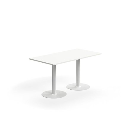 Table ALVA, 1400x700x720 mm, floor fixed, high pressure laminate, white
