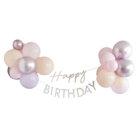 Happy Birthday Ilmapalloköynnös Pastelli