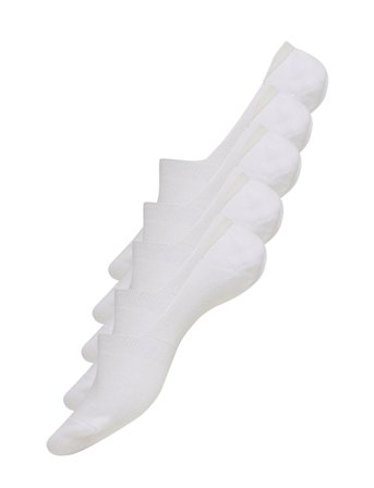 5-Pack Men Bamboo No Show Socks White URBAN QUEST