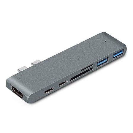 Dual Type-c To Hdmi Docking Station Usb Type-c Hub Dock For Macbook Pro Air Adapter 4k Hd Tv Hub Usb 3.0 Card Reader Laptop Dock