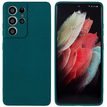 Matte Samsung Galaxy S21 Ultra 5G TPU case - Dark green