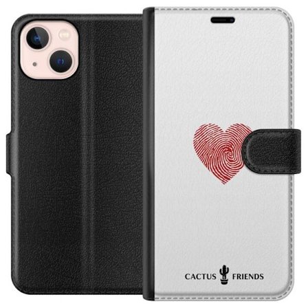 Kompatibelt Lommeboketui til Apple Apple iPhone 13 Cactus and Friends - Fingerprint Love