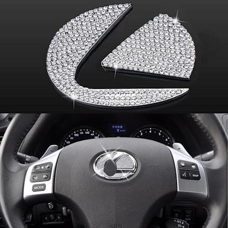 Bling-rattlogo-deksler kompatible med Lexus, DIY Diamon