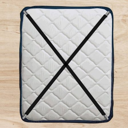 2 stk. 90-180 cm lakenstroppklips Grips Fester Justerbar madrassholder (svart)