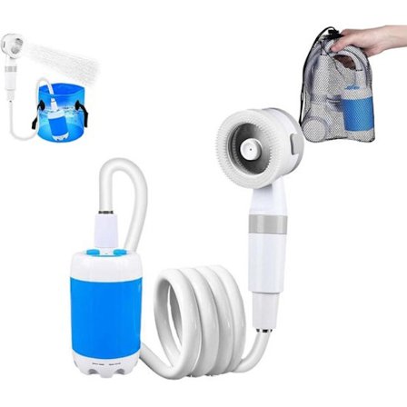 ING Brusebad – Bærbart Campingbrusehoved – Til camping, vandreture, rejser, bilvask og rengøring af kæledyr