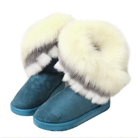 Dam Vinter Casual Snow Boots Plattform Varma Skor Plysch Anti-slip för utomhusbruk black 36