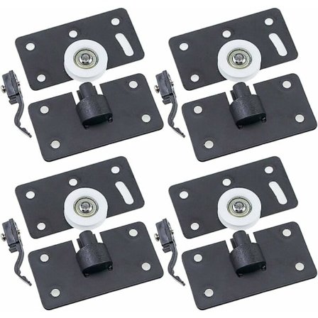 4 st Nylon Garderobsdörr Caster Set, Skåpsdörr Rullande Hjul Dörr Möbler Casters Glidhjul för Garderob Garderob