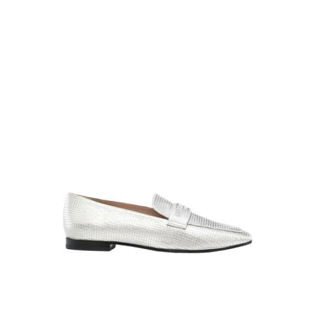Emporio Armani Graphic Laminated Loafers Grå, Dame, Størrelse: 38 EU