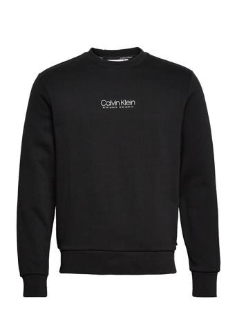 Logo Coordinates Sweatshirt Sweatshirt Trøje Sort Calvin Klein