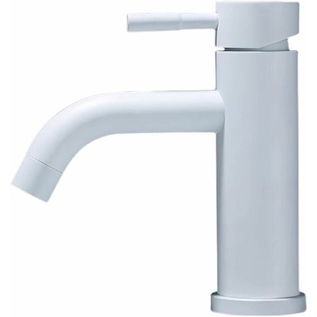 Hvid maling rustfrit stål badeværelsesarmaturer blandingsbatteri vask vandhane