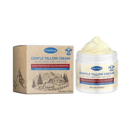 Oksetalg til hud, Oksetalg hudplejecreme, 100% økologisk græsfodret oksetalg, Naturlig håndlavet lotion pisket oksetalg fugtighedscreme til ansigt