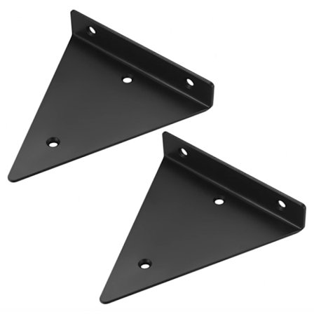 Pakke med flydende hyldeknægte (14 cm x 13 cm) - Usynlig trekantet vægmonteret kraftig vægbeslag kompatibel med opbevaringshylde, reol