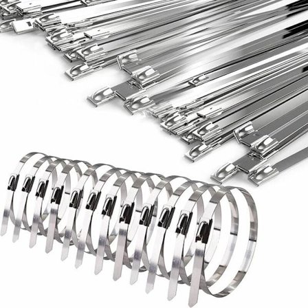 100 stk. rustfrie kabelbindere i rustfrit stål til industrielt brug