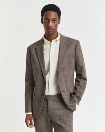 GANT Herren Slim Fit Herringbone Flanell Anzugsakko (50)