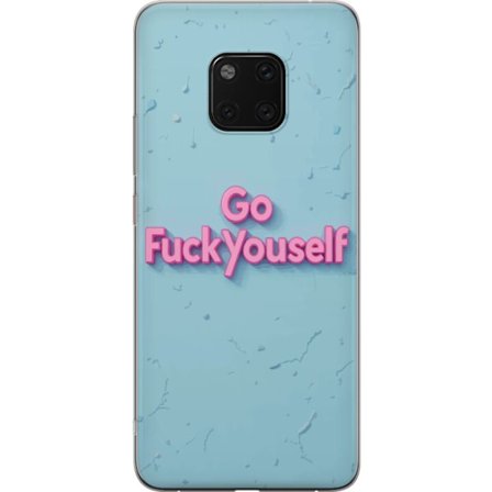 Kompatibelt Mobilskal till Huawei Mate 20 Pro Provokativ rosa text