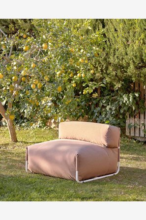 Kave Home - Loungestol Square - Röd - Utefåtöljer - Från Homeroom