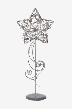 Markslöjd - HAGABERG bordstjerne 45 cm 10L LED - Sølv - Dekorativ julebelysning - Fra Homeroom