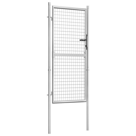 Vidaxl Trädgårdsgrind Galvaniserat Stål 105x225 Cm Silver Silver