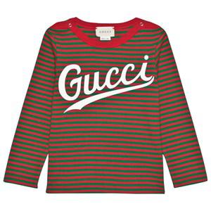 Kids - Gucci Green Logo Stripe T-shirt 24 months - Tops - 24 months - Red
