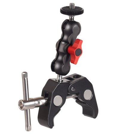 Kamera montering klemme med 360° kuglehoved arm til DSLR kamera