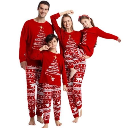 Familj Jul Pyjamas Set Pojkar Flickor Semester Pjs