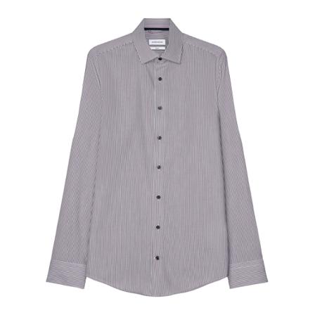 Seidensticker Business Shirt Slim , Grijs , Heren , Maat: S