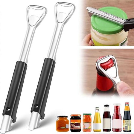 2 Stykker Boksåpner Manuell Boksåpner Krukkeåpner Flaskeåpner Boksåpner for Eldre Barn Kvinner Svake Hender