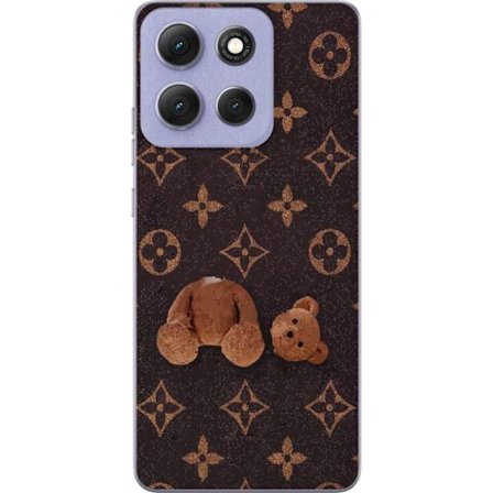 Yhteensopiva Puhelinkuori Motorola Motorola Moto G86 Power Graafinen monogrammikuvio, jossa taiteellisesti muotoiltu nalle