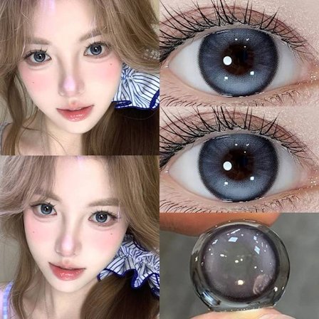 DUOXIU 2 st Blå Linser Colorcon Koreanska Linser Färgade Kontaktlinser Mode Linser Kosmetiska för Fest Smink Koreanska 14.2mm