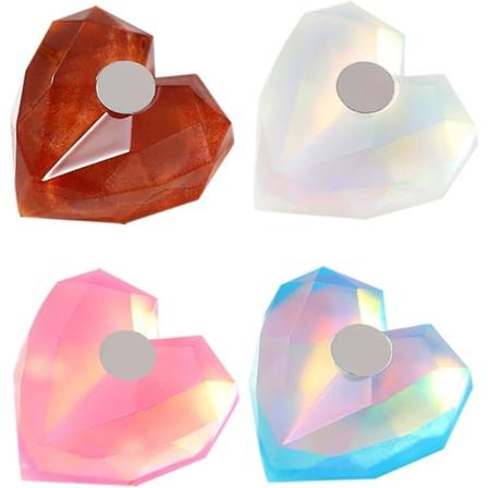 Nagelövningshållare Magnetisk Kristallbas Stativ - Nagelkonst Displaybräda Harts Kärlek, 4set