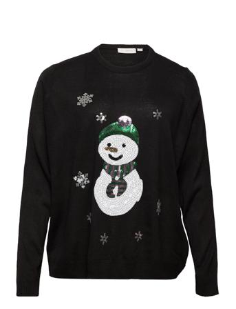 Carjinglebell Ls Xmas Pullover Knt Pullover Svart ONLY Carmakoma