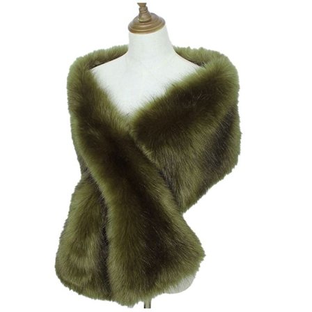 Dam Faux Päls Sjal Fest Faux Päls Krage Päls Wraps