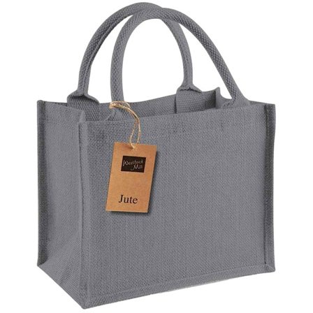 Westford Mill Jute Mini Presentpåse One Size Graphite