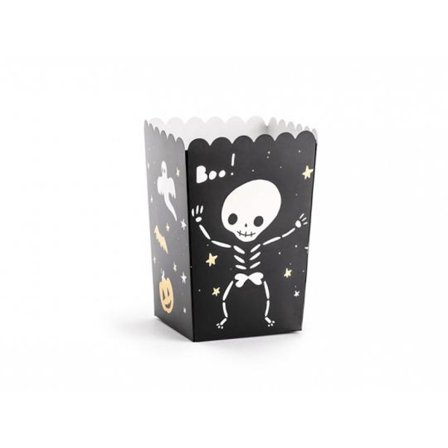 Popcornboxar Boo! 6 st Lådor Askar Snackslådor Halloween- PartyDeco