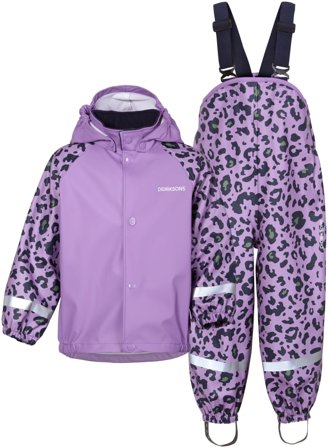 Didriksons Slaskeman Printed Kids' Set 5 Children rainwear sets Purple 100