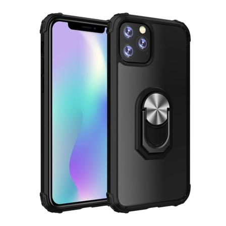 iPhone 12 Pro - Stilfuldt cover med ringholder Svart/Silver