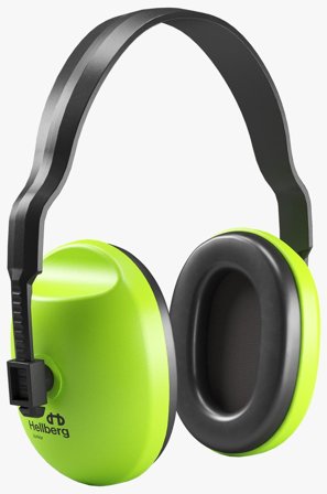 Hellberg Junior Kuulosuojain sis. päälakisangan Vihreä, Kuulosuojaimet