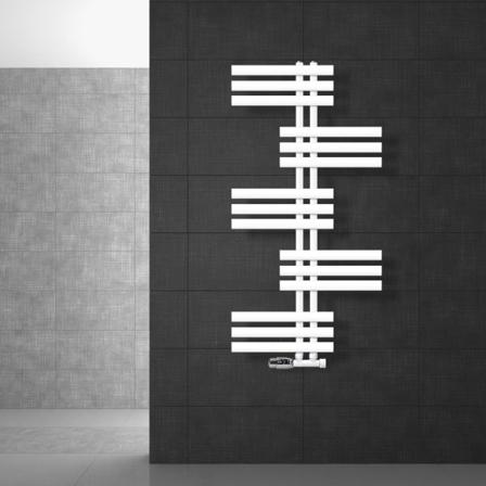 Badrumsradiator Leon 600x1200 Mm Vit Med Vägganslutningssats