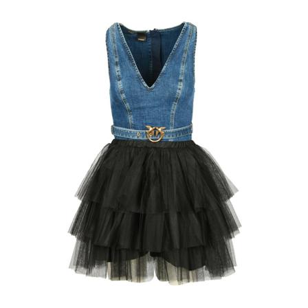 Pinko, Short Dresses Blauw, Dames, Maat:M