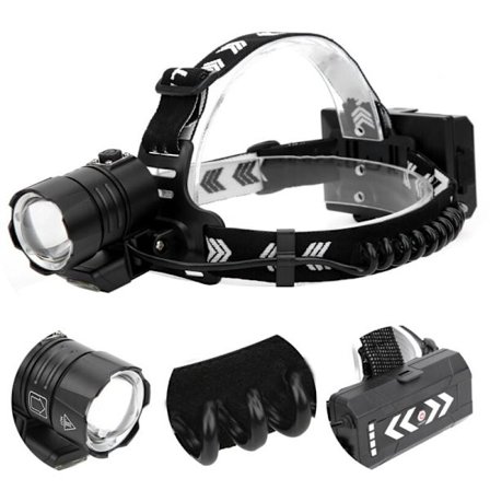 Høj Lysstyrke Pandelampe XHP90 Vandtæt Pandelampe med USB-opladning til Camping og Fiskeri, DUBUNS