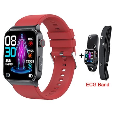 Ny E500 Blodsocker Smart Watch EKG-övervakning Blodtryck Kroppstemperatur Smartwatch Herr Ip68 Vattentät Fitness Tracker - Smart Watches
