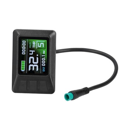 24V/36V/48V LCD7C Farveskærm Instrument Elektrisk Cykel Batteridisplay med Vandtæt Stik