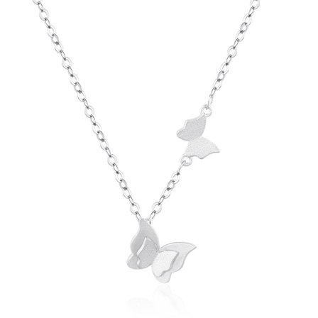 Fjärilshalsband Delikat Litet Hjärt Halsband 2mm 3mm Rund Rhinestone Cut Faux Diamond Cubic Zirconia Tennis Halsband för Kvinnor Flickor Smycken Gåvor