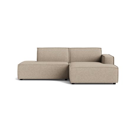 Lyon Lille Chaiselong Sofa, Højrevendt Open End - Aragon Grå/Beige - Kompakt Design, Pladsbesparende - 247x160x80cm - Sofa, Chaiselong