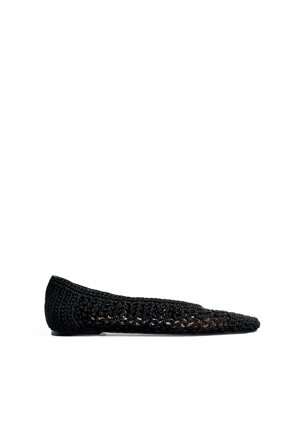 NA-KD Ballerines en maille crochetée - Chaussures Plates - Noir - EU 39