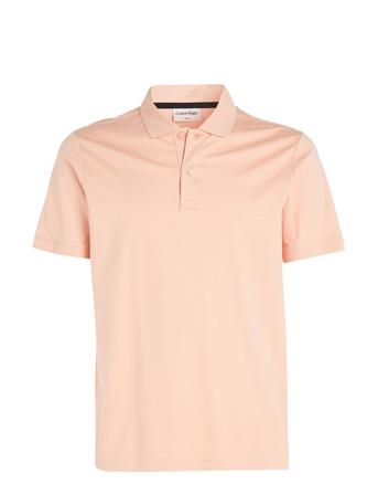 Smooth Cotton Slim Polo Polos Short-sleeved Korall Calvin Klein*Betinget Tilbud