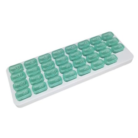 31 Grid Pills Box Pill Organizer GRØNN
