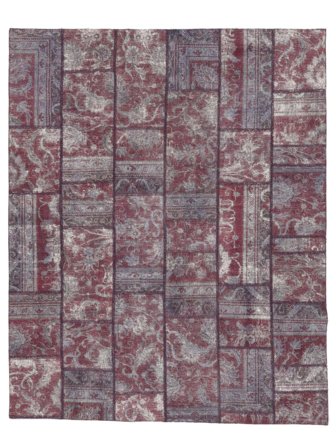 200X244 Alfombra Patchwork Moderna Rosa Oscuro/Rojo Oscuro (Lana, Persia) Carpetvista