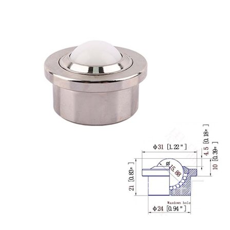 Kuglehjul mini drejelige hjul 3 3